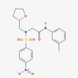 N-(3-methylphenyl)-N~2~-[(4-nitrophenyl)sulfonyl]-N~2~-(tetrahydrofuran-2-ylmethyl)glycinamide