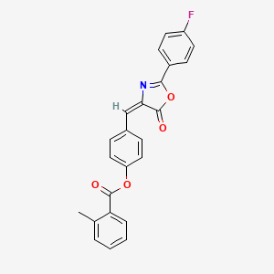 4-{[2-(4-fluorophenyl)-5-oxo-1,3-oxazol-4(5H)-ylidene]methyl}phenyl 2-methylbenzoate