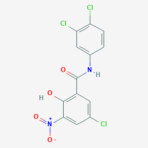 5-chloro-N-(3,4-dichlorophenyl)-2-hydroxy-3-nitrobenzamide