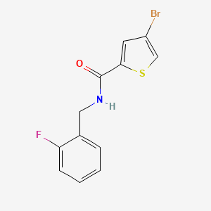 4-bromo-N-[(2-fluorophenyl)methyl]thiophene-2-carboxamide