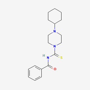 N-[(4-cyclohexyl-1-piperazinyl)carbonothioyl]benzamide