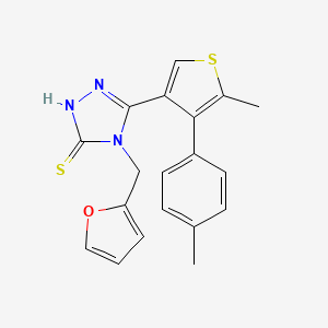 4-(2-furylmethyl)-5-[5-methyl-4-(4-methylphenyl)-3-thienyl]-4H-1,2,4-triazole-3-thiol