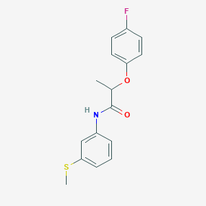 2-(4-fluorophenoxy)-N-[3-(methylthio)phenyl]propanamide