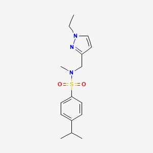 N-[(1-ETHYL-1H-PYRAZOL-3-YL)METHYL]-4-ISOPROPYL-N-METHYL-1-BENZENESULFONAMIDE