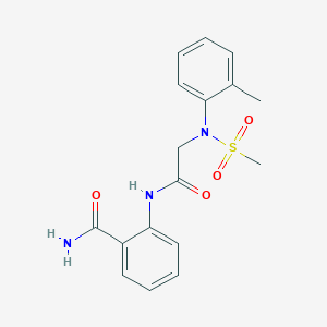 2-{[N-(2-methylphenyl)-N-(methylsulfonyl)glycyl]amino}benzamide