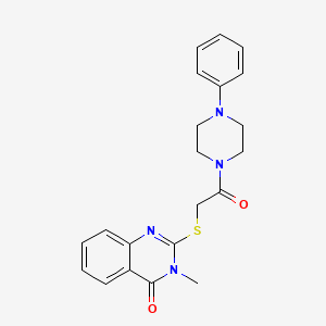 3-methyl-2-{[2-oxo-2-(4-phenyl-1-piperazinyl)ethyl]thio}-4(3H)-quinazolinone