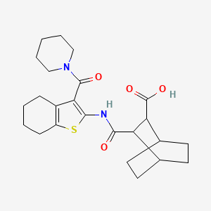 3-{[3-(Piperidin-1-ylcarbonyl)-4,5,6,7-tetrahydro-1-benzothiophen-2-yl]carbamoyl}bicyclo[2.2.2]octane-2-carboxylic acid