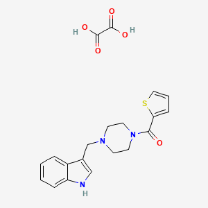 [4-(1H-indol-3-ylmethyl)piperazin-1-yl]-thiophen-2-ylmethanone;oxalic acid