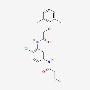 N-(4-chloro-3-{[(2,6-dimethylphenoxy)acetyl]amino}phenyl)butanamide