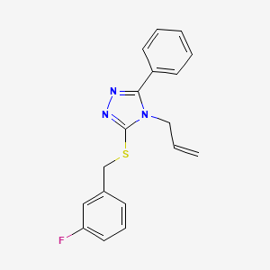 4-ALLYL-3-[(3-FLUOROBENZYL)SULFANYL]-5-PHENYL-4H-1,2,4-TRIAZOLE