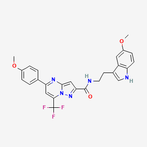 N-[2-(5-methoxy-1H-indol-3-yl)ethyl]-5-(4-methoxyphenyl)-7-(trifluoromethyl)pyrazolo[1,5-a]pyrimidine-2-carboxamide