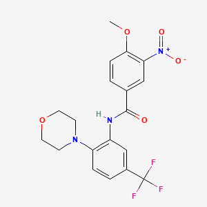 4-methoxy-N-[2-(4-morpholinyl)-5-(trifluoromethyl)phenyl]-3-nitrobenzamide