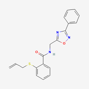 2-(allylthio)-N-[(3-phenyl-1,2,4-oxadiazol-5-yl)methyl]benzamide