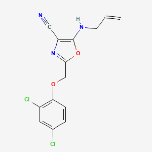 5-(allylamino)-2-[(2,4-dichlorophenoxy)methyl]-1,3-oxazole-4-carbonitrile