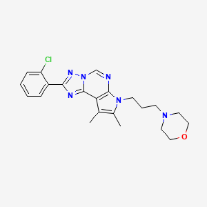 2-(2-chlorophenyl)-8,9-dimethyl-7-[3-(4-morpholinyl)propyl]-7H-pyrrolo[3,2-e][1,2,4]triazolo[1,5-c]pyrimidine