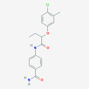 4-{[2-(4-chloro-3-methylphenoxy)butanoyl]amino}benzamide