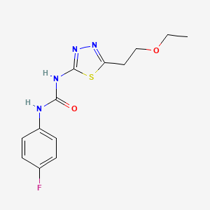 1-[5-(2-Ethoxyethyl)-1,3,4-thiadiazol-2-yl]-3-(4-fluorophenyl)urea