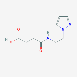 4-{[3,3-dimethyl-1-(1H-pyrazol-1-yl)butan-2-yl]amino}-4-oxobutanoic acid