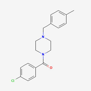 (4-CHLOROPHENYL)[4-(4-METHYLBENZYL)PIPERAZINO]METHANONE