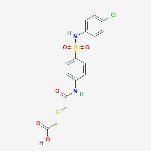 2-[(2-{4-[(4-CHLOROANILINO)SULFONYL]ANILINO}-2-OXOETHYL)SULFANYL]ACETIC ACID