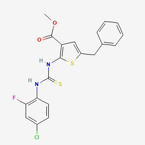 methyl 5-benzyl-2-({[(4-chloro-2-fluorophenyl)amino]carbonothioyl}amino)-3-thiophenecarboxylate