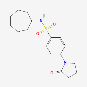 N-cycloheptyl-4-(2-oxo-1-pyrrolidinyl)benzenesulfonamide