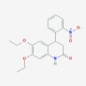 6,7-DIETHOXY-4-(2-NITROPHENYL)-1,2,3,4-TETRAHYDROQUINOLIN-2-ONE