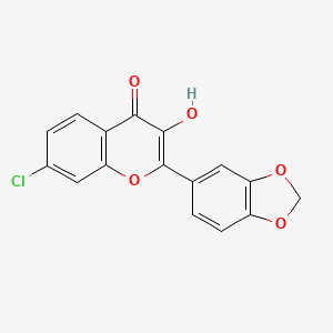 2-(1,3-Benzodioxol-5-yl)-7-chloro-3-hydroxychromen-4-one