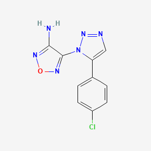 4-[5-(4-chlorophenyl)-1H-1,2,3-triazol-1-yl]-1,2,5-oxadiazol-3-amine