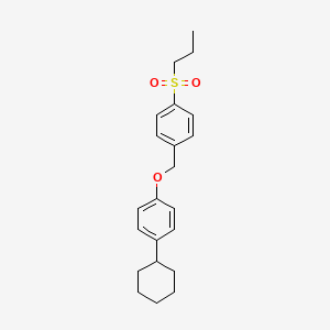 {4-[(4-Cyclohexylphenoxy)methyl]phenyl}(dioxo)propyl-lambda~6~-sulfane