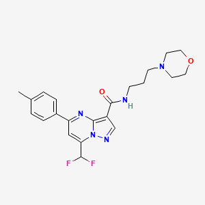 7-(difluoromethyl)-5-(4-methylphenyl)-N-[3-(morpholin-4-yl)propyl]pyrazolo[1,5-a]pyrimidine-3-carboxamide