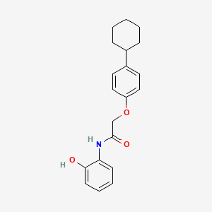 molecular formula C20H23NO3 B4868957 2-(4-cyclohexylphenoxy)-N-(2-hydroxyphenyl)acetamide 