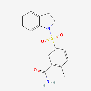 5-(2,3-dihydroindol-1-ylsulfonyl)-2-methylbenzamide