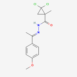 2,2-dichloro-N'-[(1E)-1-(4-methoxyphenyl)ethylidene]-1-methylcyclopropanecarbohydrazide