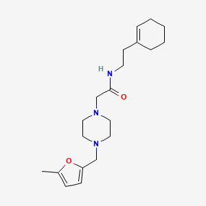 N-[2-(cyclohex-1-en-1-yl)ethyl]-2-{4-[(5-methylfuran-2-yl)methyl]piperazin-1-yl}acetamide