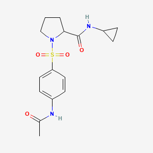 1-{[4-(acetylamino)phenyl]sulfonyl}-N-cyclopropylprolinamide