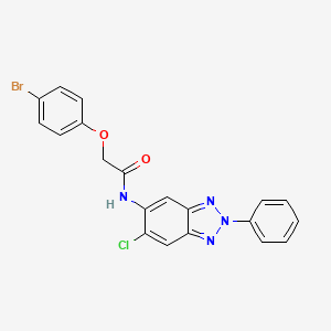 2-(4-bromophenoxy)-N-(6-chloro-2-phenyl-2H-1,2,3-benzotriazol-5-yl)acetamide