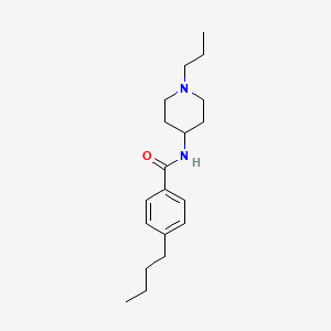 molecular formula C19H30N2O B4869026 4-butyl-N-(1-propylpiperidin-4-yl)benzamide 