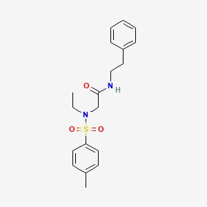 molecular formula C19H24N2O3S B4869034 N~2~-ethyl-N~2~-[(4-methylphenyl)sulfonyl]-N-(2-phenylethyl)glycinamide 