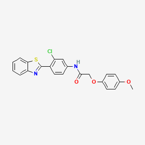 N-[4-(1,3-benzothiazol-2-yl)-3-chlorophenyl]-2-(4-methoxyphenoxy)acetamide