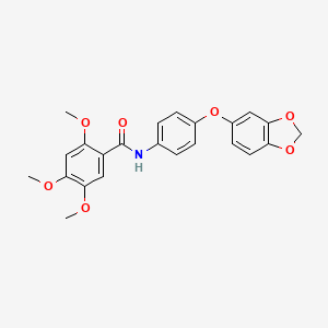 N-[4-(1,3-benzodioxol-5-yloxy)phenyl]-2,4,5-trimethoxybenzamide