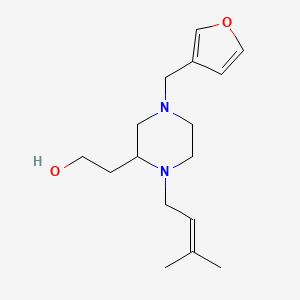 2-[4-(3-furylmethyl)-1-(3-methyl-2-buten-1-yl)-2-piperazinyl]ethanol