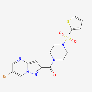 (6-BROMOPYRAZOLO[1,5-A]PYRIMIDIN-2-YL)[4-(2-THIENYLSULFONYL)PIPERAZINO]METHANONE