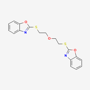 molecular formula C18H16N2O3S2 B4869163 2,2'-[oxybis(2,1-ethanediylthio)]bis-1,3-benzoxazole 