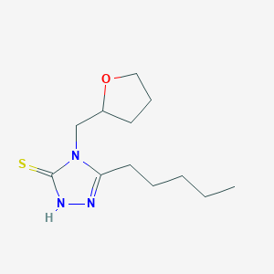 molecular formula C12H21N3OS B4869166 5-pentyl-4-(tetrahydrofuran-2-ylmethyl)-4H-1,2,4-triazole-3-thiol 