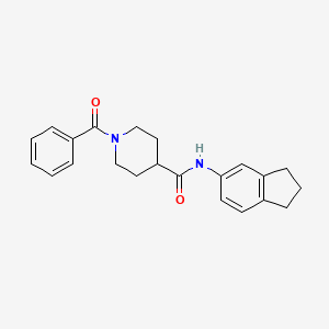 1-benzoyl-N-(2,3-dihydro-1H-inden-5-yl)-4-piperidinecarboxamide