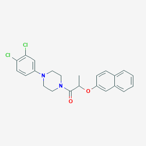 molecular formula C23H22Cl2N2O2 B4869202 1-[4-(3,4-Dichlorophenyl)piperazin-1-yl]-2-(naphthalen-2-yloxy)propan-1-one 