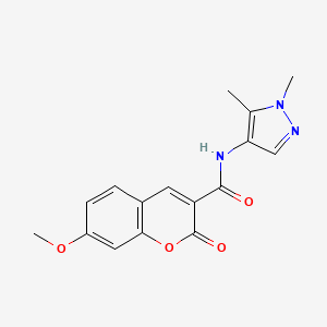 molecular formula C16H15N3O4 B4869245 N-(1,5-dimethyl-1H-pyrazol-4-yl)-7-methoxy-2-oxo-2H-chromene-3-carboxamide 