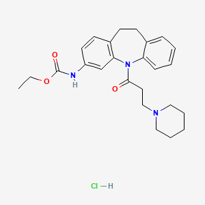 molecular formula C25H32ClN3O3 B4869249 ethyl {5-[3-(1-piperidinyl)propanoyl]-10,11-dihydro-5H-dibenzo[b,f]azepin-3-yl}carbamate hydrochloride 