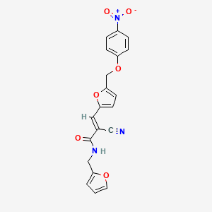 2-cyano-N-(2-furylmethyl)-3-{5-[(4-nitrophenoxy)methyl]-2-furyl}acrylamide